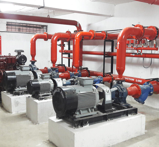 Fire pump room system