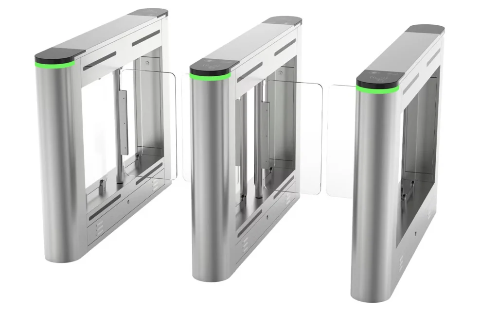 Full Automatic RFID Reader Integrated Double Wing Swing Barrier Turnstile Gate