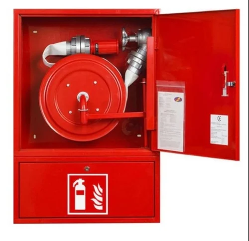 red fire hose cabinet
