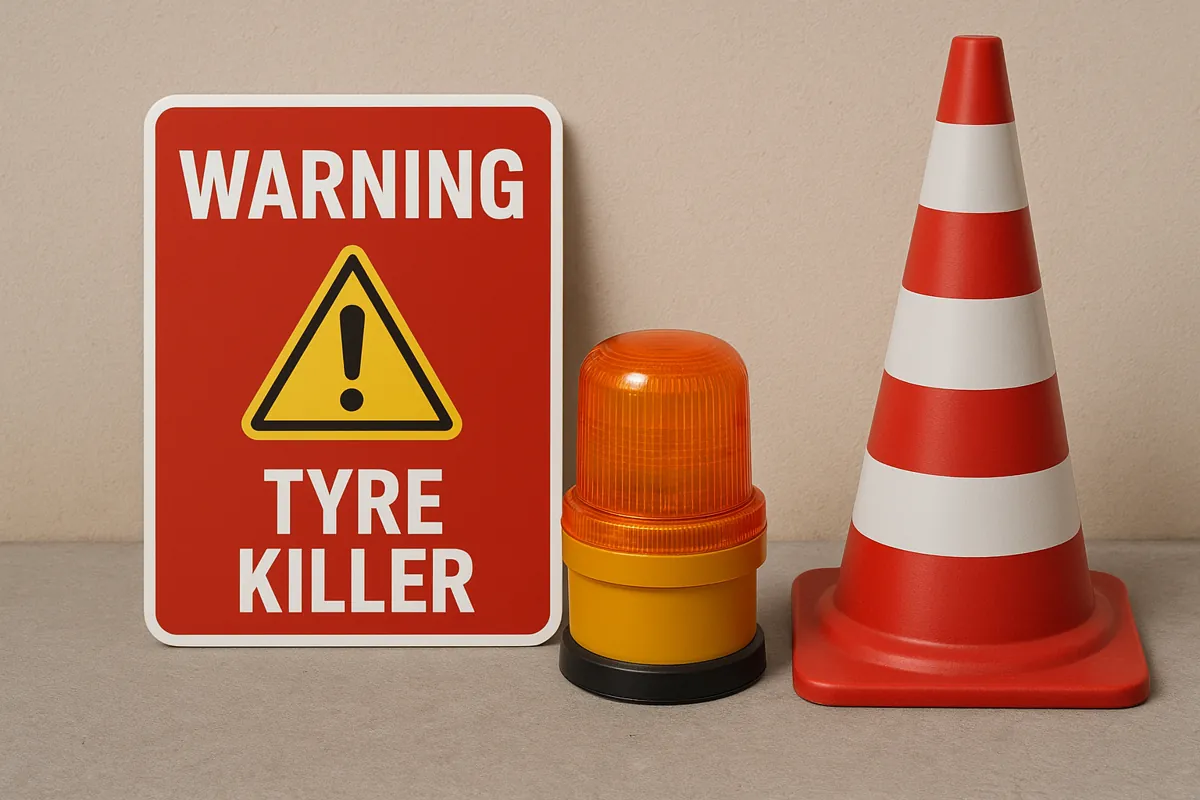 Tyre killer safety warning