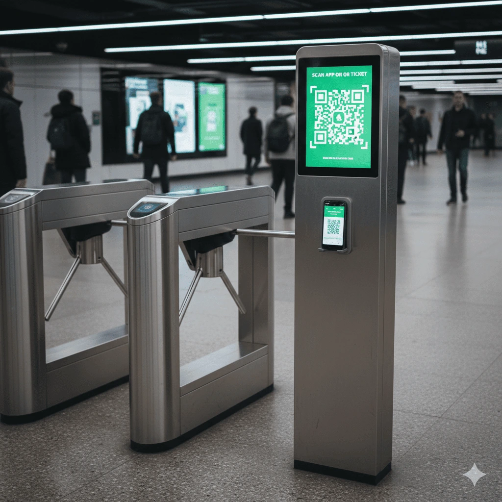 Mobile App QR Code Enabled Barriers