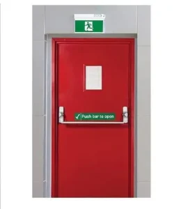 Metal fire resistant door