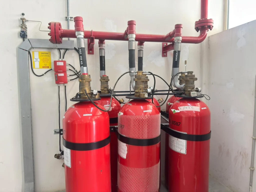 Refilled and installed the new NOVEC cylinder with all the equipment