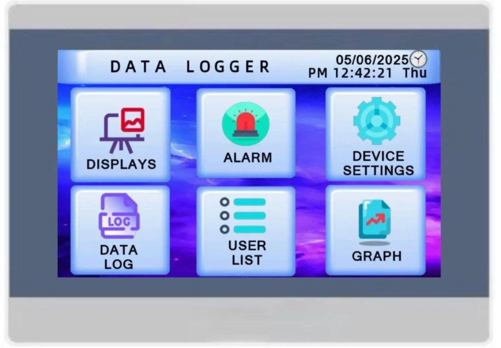 hmi based data logger touch screen
