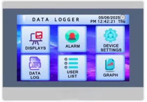 hmi based data logger touch screen